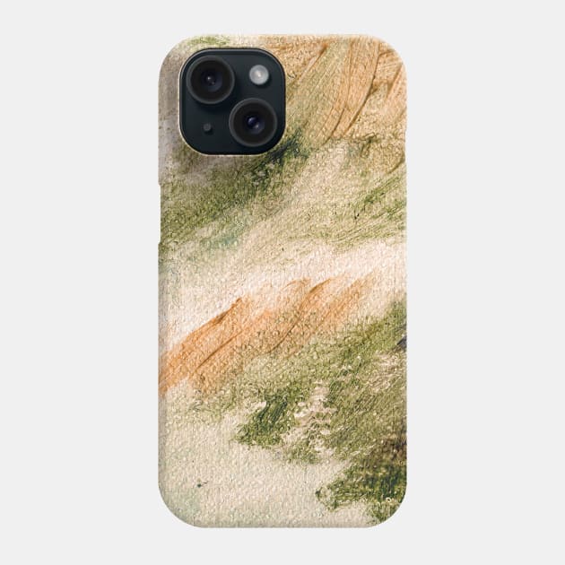Abstract Painting Warm Green Jade Ochre 11c7 Phone Case by Go Abstract Art