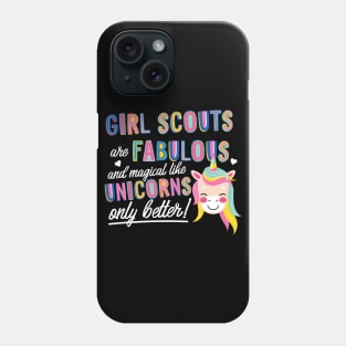 Girl Scouts are like Unicorns Gift Idea Phone Case