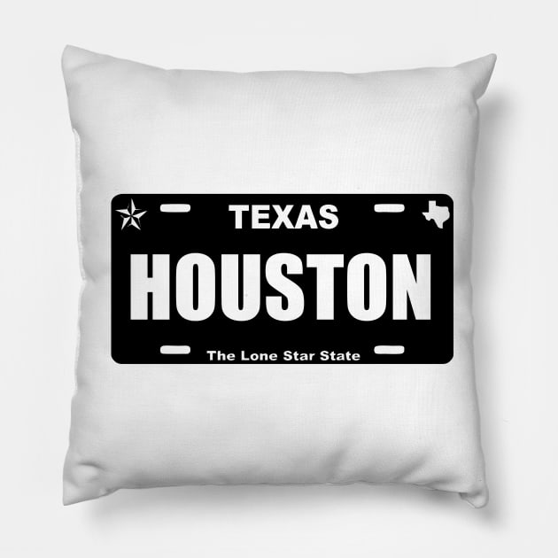 texas license plate Pillow by Vortex.Merch