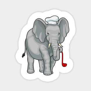 Elephant Cook Chef hat Magnet