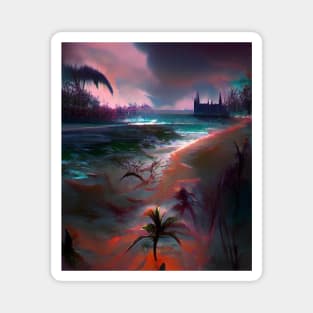 Tropical beach Magnet