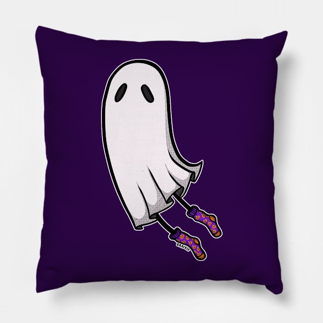 Halloween Socks Ghost Pillow by Jan Grackle