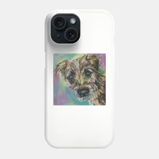 Colourful Border Terrier Puppy Phone Case