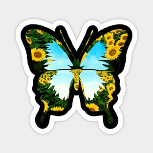 Butterfly Sunflower Costume Gift Magnet