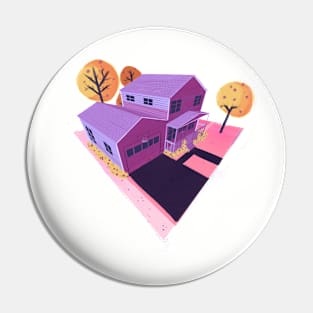 Average Pink House Pin