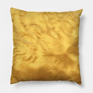 Golden Water Abstract Pillow