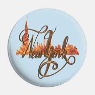 New York City skyline Pin