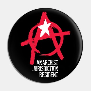 Anarchist Jurisdiction Resident for Dark Shirts Pin