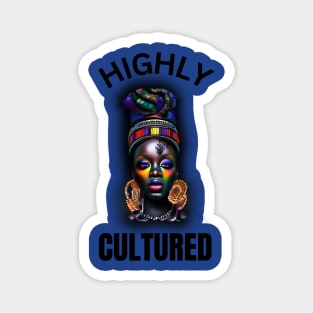 Highly Cultured Beautiful Black Woman Design Magnet