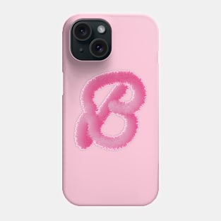 B Pink Animal Initials Phone Case