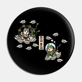 Fujin Cat God and Raijin Cat God NYanko Pin