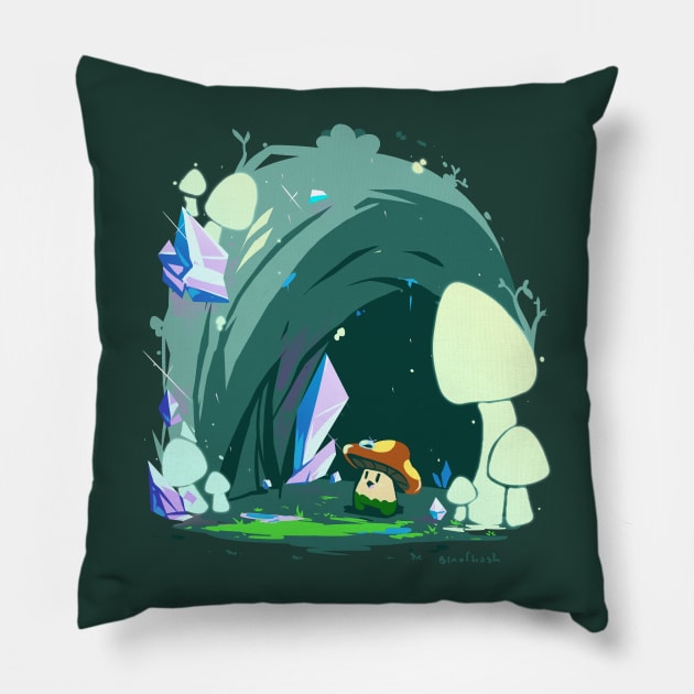 Mushy Cavern Pillow by Binoftrash