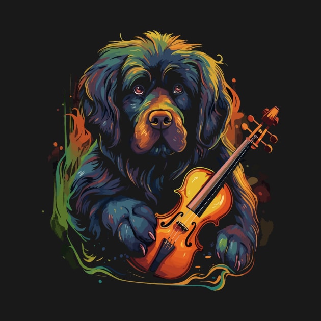 Tibetan Mastiff Playing Violin by JH Mart