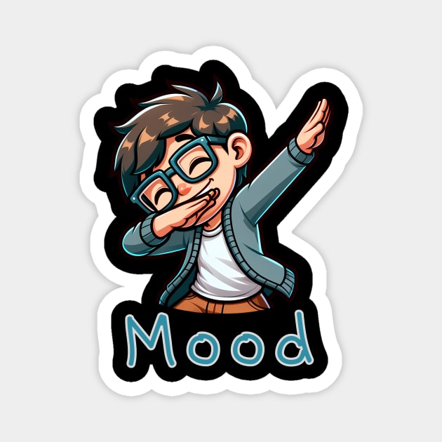 Mood Happy Cute Young Guy Dabbing Magnet by WearablePSA