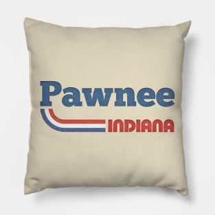 Pawnee, Indiana // Vintage Aesthetic Design Pillow