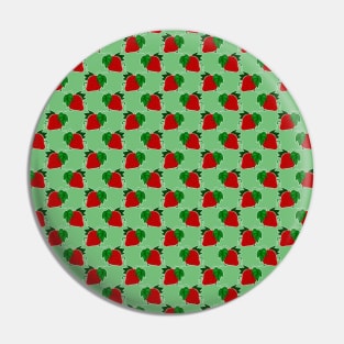 Red and Green Strawberry Pattern Pin