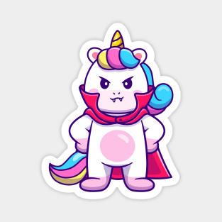 Cute Unicorn Dracula Magnet