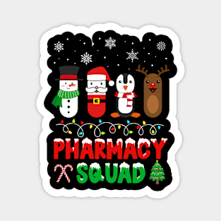 Christmas Pills Pharmacy Squad Pharmacist Tech Magnet