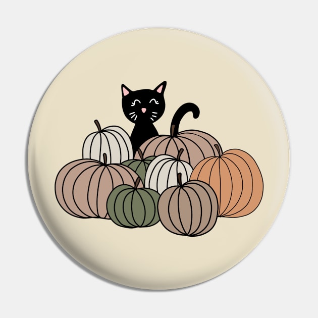 Pumpkin Cat Pin by Maddie Doodle