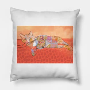 Colorful Cat Collage Pillow