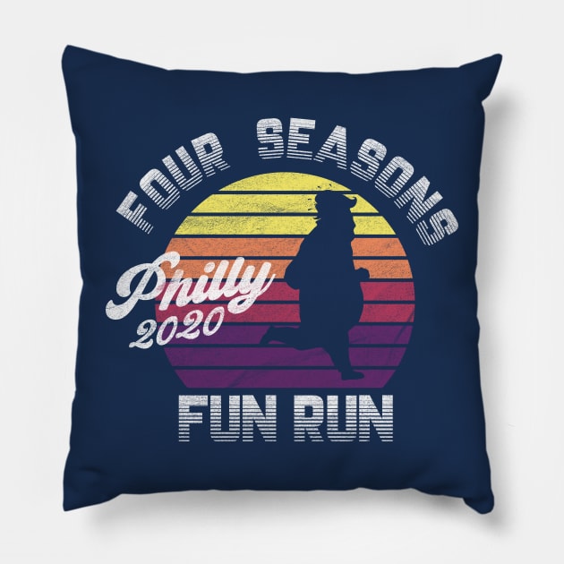 Four Seasons Philly Fun Run d Pillow by karutees