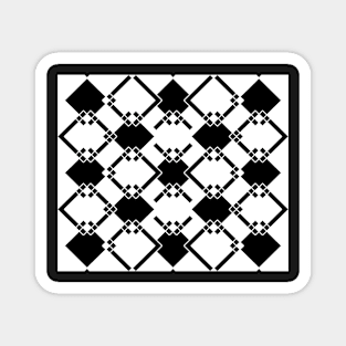 Abstract geometric pattern - black and white. Magnet