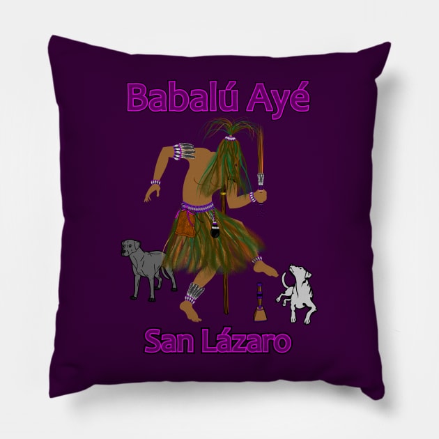 Babalú ayé / San lázaro Pillow by Korvus78