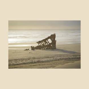 Misty Sunset Shipwreck - Oregon Coast T-Shirt