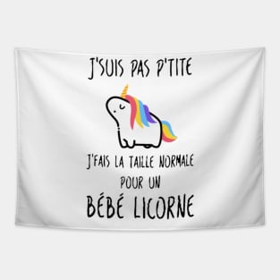 Jsuis pas ptite unicorn t shirts Tapestry