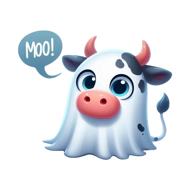 Cute Cow Ghost by Dmytro