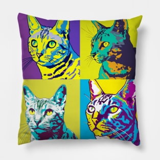 Domestic Medium Hair Pop Art - Cat Lover Gift Pillow