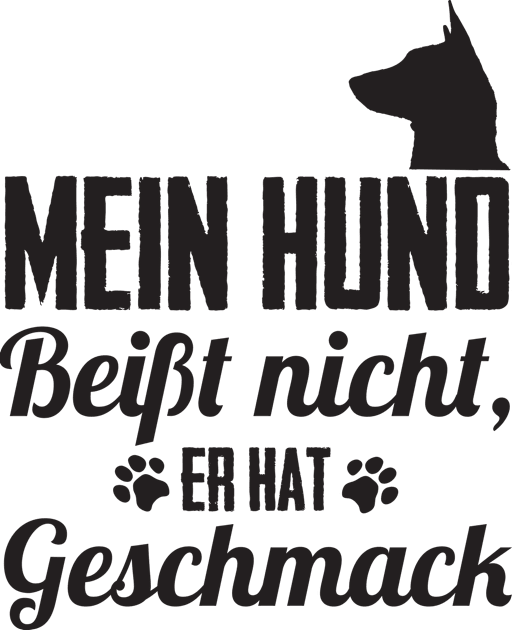 Mein Hund beißt nicht er hat Geschmack Kids T-Shirt by nektarinchen