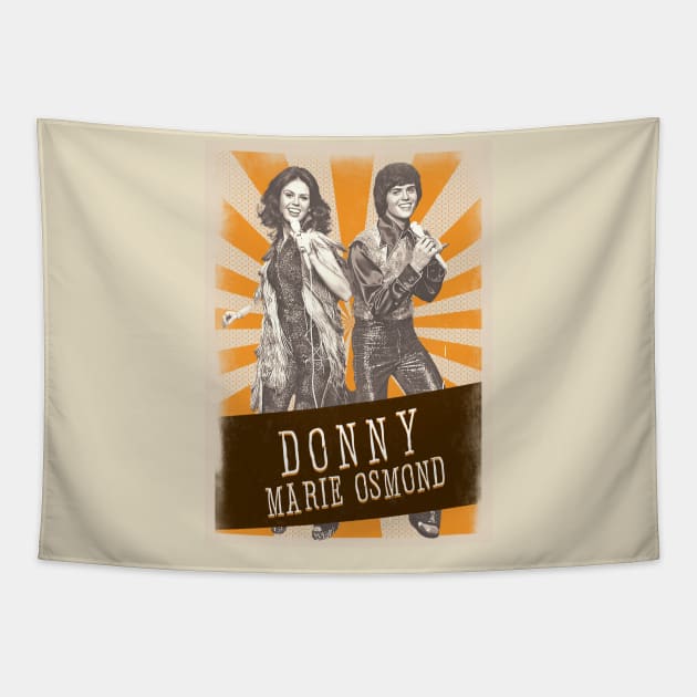 Vintage Aesthetic Donny And Marie Osmond Tapestry by SkulRose