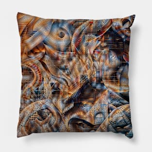 Interlocking Abstract Geometric Figures Dimensions Pillow