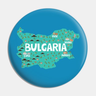 Bulgaria Illustrated Map Pin