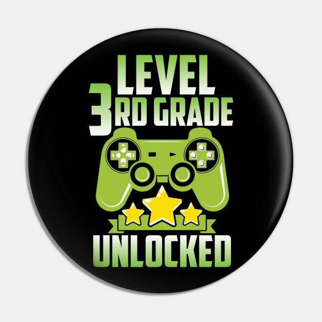 Level 3rd Grade Unlocked Pin by ozalshirts