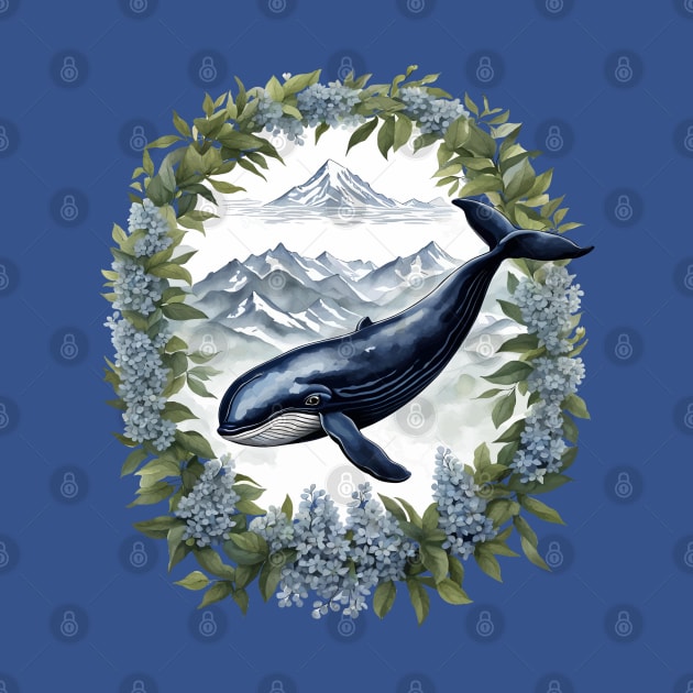 Physeter macrocephalus Whale With Mountain Laurel by taiche