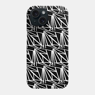 Black and white seamless geometrical pattern Phone Case