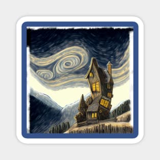 Starry Night Above The Shrieking Shack Magnet