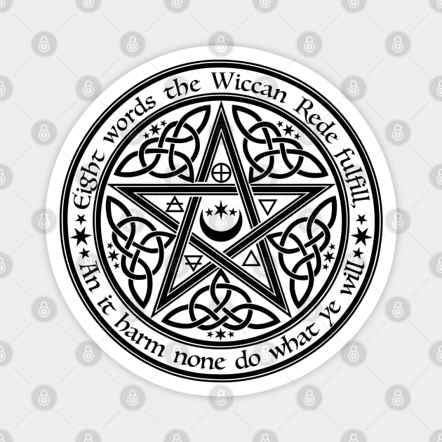 Wiccan Pentagram Magnet by RavenWake