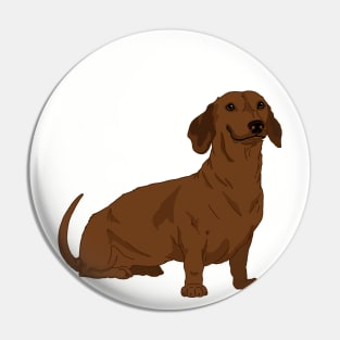 Red Dachshund Pin