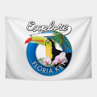 Florida keys retro logo Tapestry