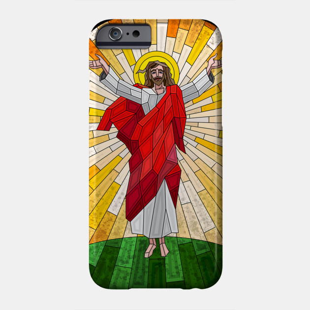 Stained Glass Painting Of Jesus Christ Religious Phone Case