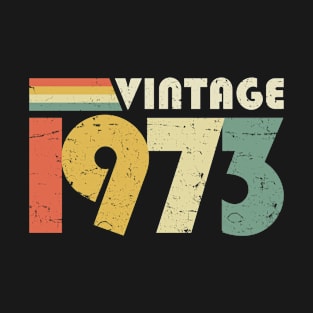 Vintage 1973, 50th Birthday Gift Distressed Design T-Shirt