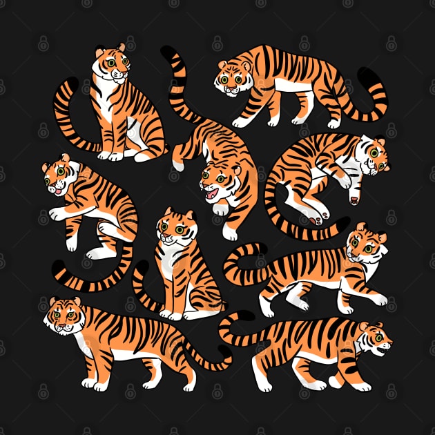 Cute tigers illustration by Yarafantasyart