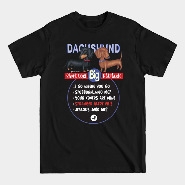 Discover Two Dachshunds Standing - Funny Dachshunds - T-Shirt