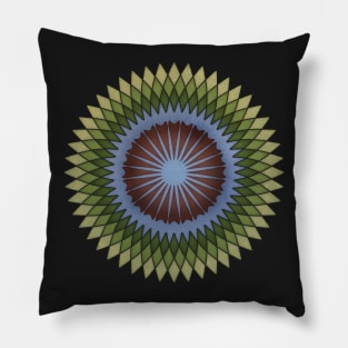 Stained Glass Geometry #2 - the sun also rises Pillow