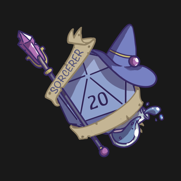 DND fantasy D20 Sorcerer by SpicyCookiie