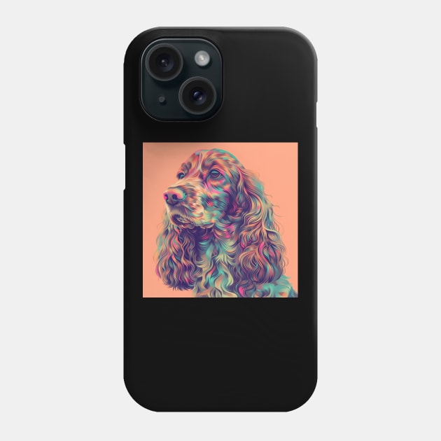 Cocker Spaniel in 70's Phone Case by NatashaCuteShop