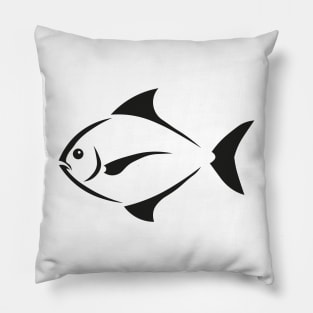 black piranha fish Pillow